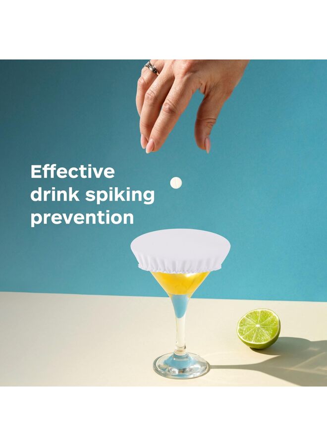 LAMAY Universal Drink Cover Scrunchie, Drink Protector for Women with Straw Hole & Washable Polyester/Elastane Elastic Band - Image 5